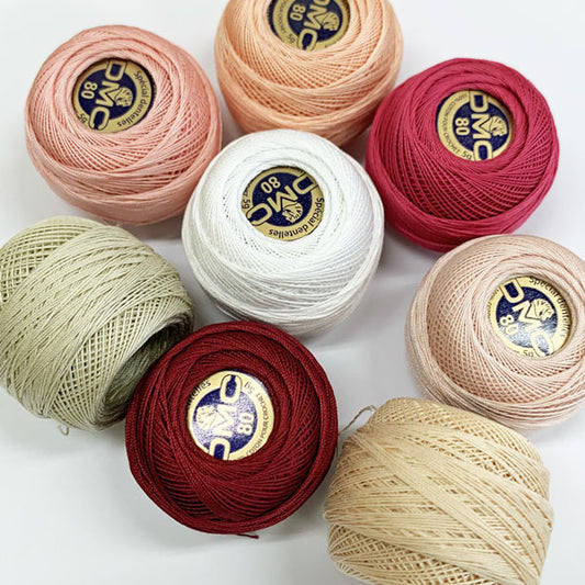 DMC SPECIAL DENTELLES スペシャルダンテル 80番 5g 色1 【KN】 #80 レース糸 サマーヤーン タティング レースに最適 単色