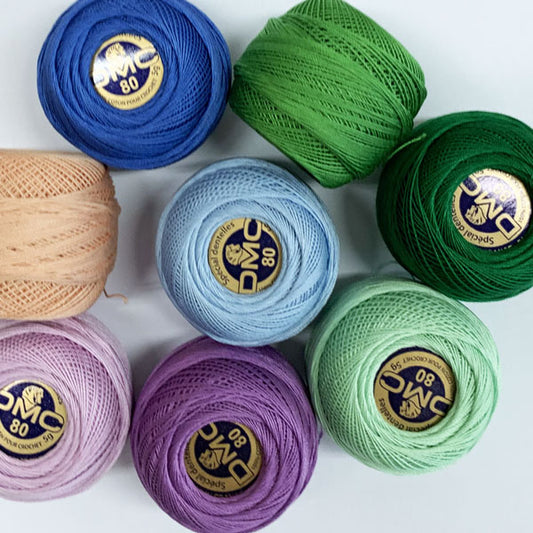 DMC SPECIAL DENTELLES スペシャルダンテル 80番 5g 色2 【KN】 #80 レース糸 サマーヤーン タティング レースに最適 単色