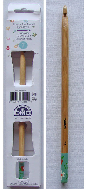 DMC ハンドメイドかぎ針(超極太用7mm) U1788/7 【KN】 Handmade Bamboo Crochet Hook かぎ針 ジャンボ 7mm