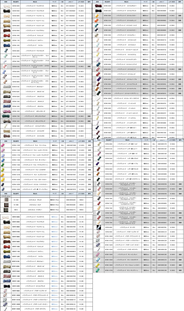 ハワイアンコード(イロハコード) マットホワイト 50788-0430 【KN】東京交易 キラキラバッグ