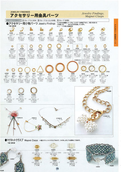 ミユキ 丸リング K539 col.BLブラック 【KN】: 留め金 ビーズ 金具 アクセサリー金具