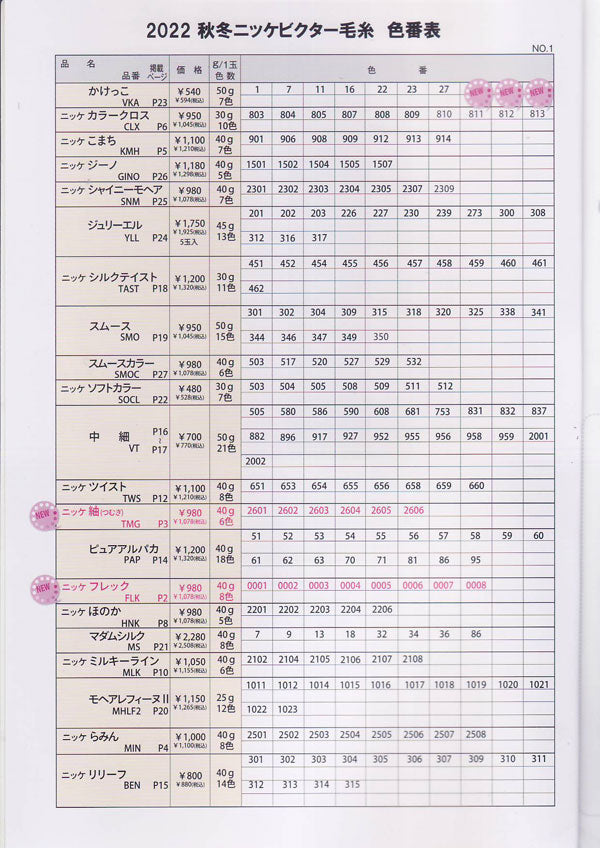 在庫限り ニッケ フレック 【KN】 2I  NIKKE 毛糸 編み物 セーター ベスト マフラー シルクウール