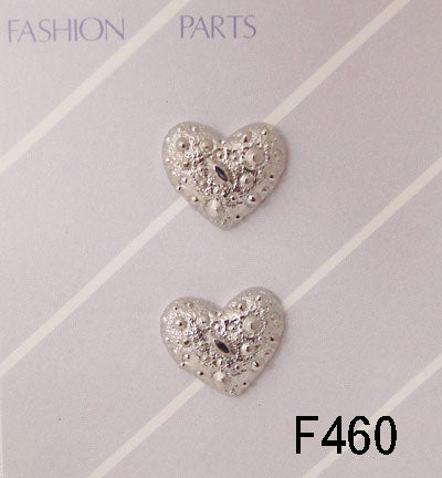 在庫処分 ワンタッチポイントf460 【KN】 3F アクセサリー ポイント ニット ハンドメイド シルバー 銀 ハート