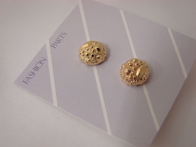 在庫処分 ワンタッチポイントf461  【KN】 3F アクセサリー ポイント ニット ハンドメイド 金 ゴールド