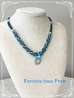 ビーズクロッシェ アクセサリーキット  ツインリングチャームネックレス ピーチ Fraw-305 堤まさみオリジナル 【KN】