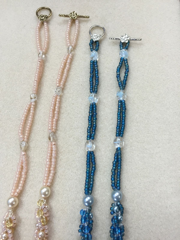 ビーズクロッシェ アクセサリーキット  ツインリングチャームネックレス ブルー Fraw-304 堤まさみオリジナル 【KN】