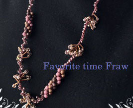 ビーズクロッシェ アクセサリーキット  つぶチョコネックレス チョコ Fraw-311 堤まさみオリジナル 【KN】