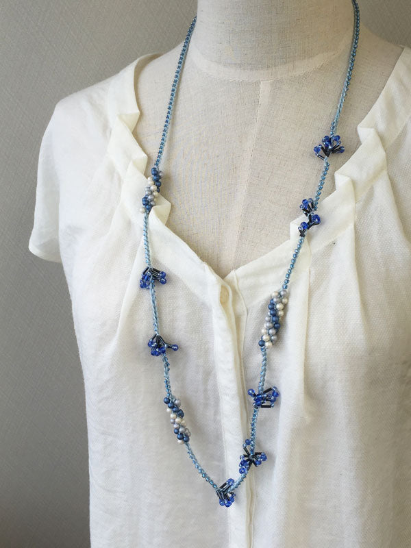 ビーズクロッシェ アクセサリーキット  つぶチョコネックレス ソーダ Fraw-313 堤まさみオリジナル 【KN】