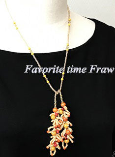 ビーズクロッシェ アクセサリーキット 木の実のラリエッタ(キャメル) Fraw-326 【KN】 堤まさみオリジナル