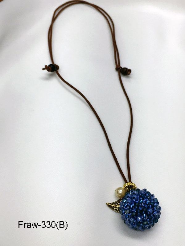 ビーズクロッシェ リング&ペンダントキット Candy&Candy Fraw-330(B)  ブルー【KN】 堤まさみオリジナル