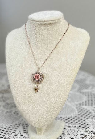 キット 編んで作る クロッシェペンダント ローズ Fraw-342 堤まさみ オリジナル 【KN】 ビーズクロッシェ