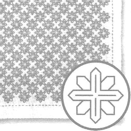 花ふきん 布パック 鉄線 クレマチス H-1089 (布地:白) オリムパス 【KY】 Olympus 刺し子 手芸 折り紙 tessen 一目刺し