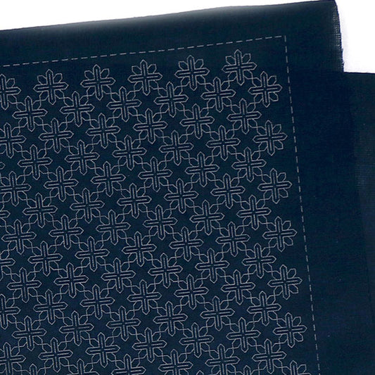 花ふきん 布パック 鉄線 クレマチス H-2089 (布地:藍) オリムパス 【KY】 Olympus 刺し子 手芸 折り紙 一目刺し