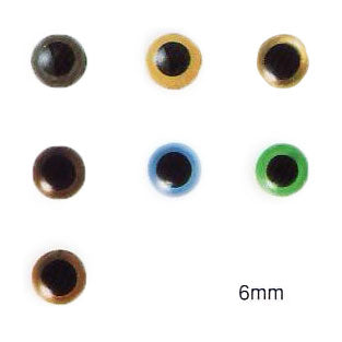 クリスタルアイ 6mm 2個入 ハマナカ 【KY】 あみぐるみEYE 編みぐるみ 目玉 手芸 アニマルアイ あみぐるみアイ