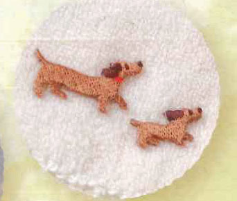 ワッペン 刺しゅう Dachshund H459-093 ハマナカ 【KY】【MI】hamanaka Little Garden