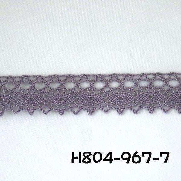 在庫処分 コットンカラートーションH H804-967-7 幅1.5cm 長さ690cm ハマナカ 【KN】2F-C 6m90cm フラックスカラー 手芸用レース