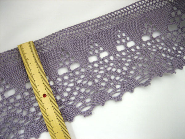 在庫処分 トーションレース17 幅8cm 長さ3m80cm 紫ハマナカ 【KN】2F-C H804-971-7 380cm 手芸用レース