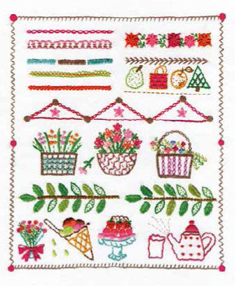 ステッチコレクション2 2039 オリムパス 【KY】 フランス刺しゅう 刺繍 基礎 家庭科教材 初級 キット