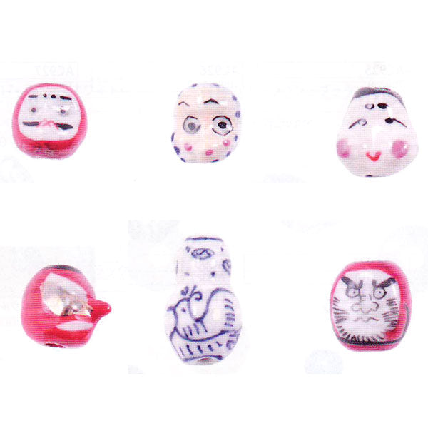 陶玉コレクション2(縁起物 1個入) メルヘンアート 【KY】 Marchenart 招福 陶玉 ビーズ