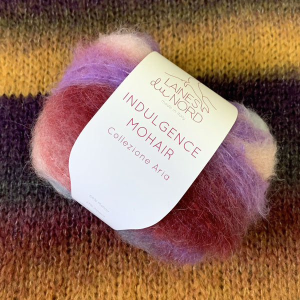 インダルジェンスモヘヤ 100g大巻【KN】 2I イタリア製 段染 モヘア アルパカ 元廣 毛糸