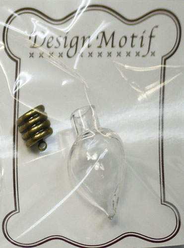 Glass Dome ガラスミニボトル なみだ ふた付 1個入 G51 いろはサンオリーブ 【KN】 3F