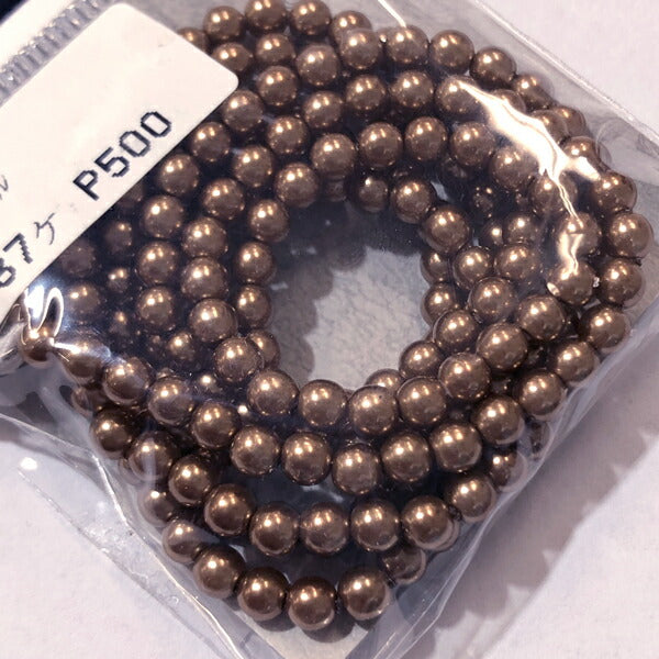 【店頭在庫品】高級カラーパール k254 (ブロンズ) 4mm 【KN】: