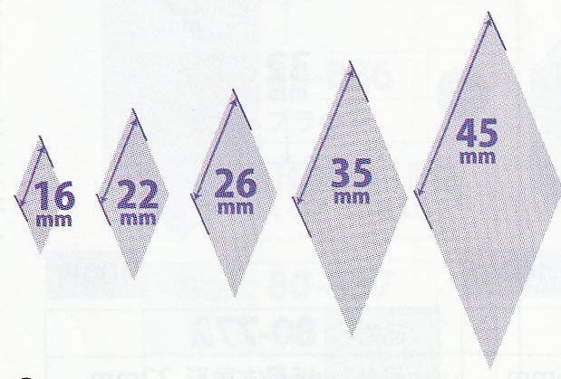 パッチワーク用 ペーパー テンプレート レモンスター 16mm 80-808 2FC 【KN】kawaguchi パッチワーク