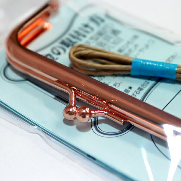 ベーシックガマ口 角型 10.5×5.5cm KG-102PG ピンクゴールド がま口 BEST BRAIN so 【KY】