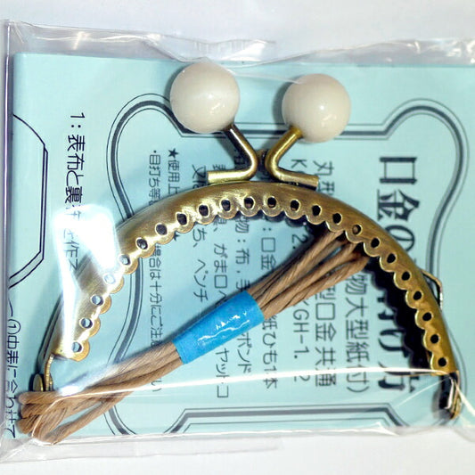 玉付口金 8.5cm×6.5cm KGT-1 アンティークゴールド SO 手芸用 副資材Best Brain 【KY】