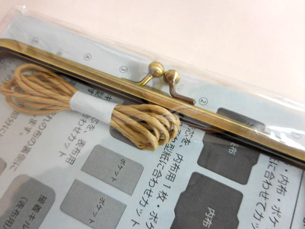 手帳用口金 KGTE-1 AG アンティークゴールド SO 【KY】 がま口 16.2×12cm 実物大型紙付き