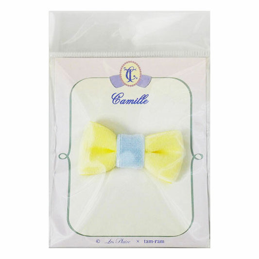 在庫限り!蝶リボン 別珍(L)イエロー LP-406-3 キンキ 2F-E 【KN】 手芸 ハンドメイド リメイク 手作り かわいい