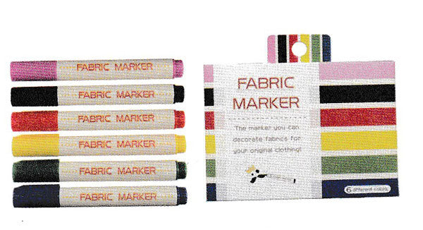 ファブリックマーカー6色セット 397-0800 KOBARU 【KN】【MI】2J 洋装社 ぬのぬりえ 花ぬりえ 用