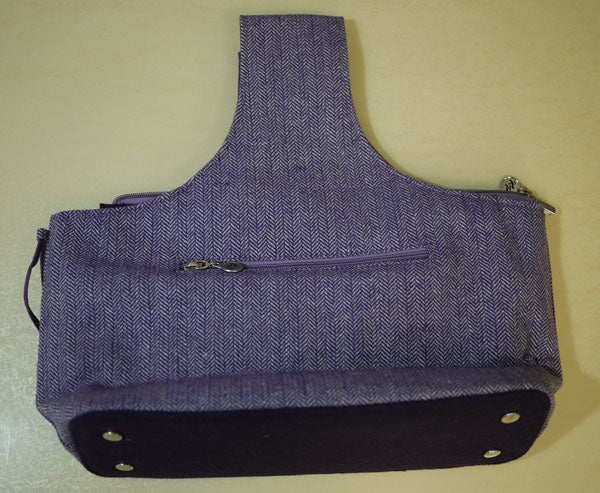 リストバッグ 収納付ファブリックケース Wrist Bag12810 ニットプロ【KN】Snug Collection (Purple Tweed + Felt) 編み物 手あみ