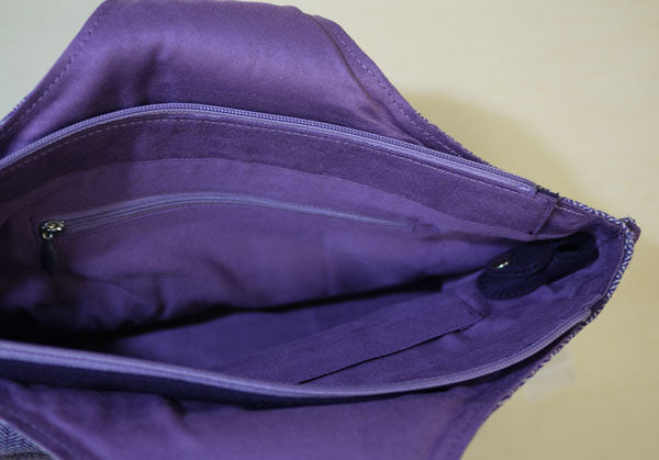 リストバッグ 収納付ファブリックケース Wrist Bag12810 ニットプロ【KN】Snug Collection (Purple Tweed + Felt) 編み物 手あみ