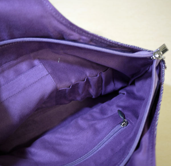 リストバッグ 収納付ファブリックケース Wrist Bag12810 ニットプロ【KN】Snug Collection (Purple Tweed + Felt) 編み物 手あみ