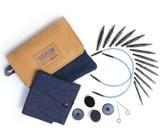 ニットプロ 付け替え式 ミニ輪針(27cm&30cm) インディゴ デラックスセット(20645) 【KN】 編み物 手あみ