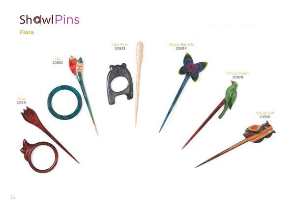 ニットプロ ショールピン Utterly Butterly(20934)【KN】Flora (Symfonie Shawl Sticks) 編み物 手あみ