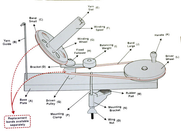 メガ ボールワインダー 玉巻き器 35005 ナチュラル【KN】ニットプロ 玉巻器 編み物 手あみ
