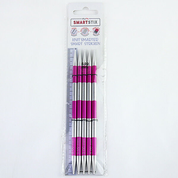 Smart Stix 5本針 14cm 5.00mm ニットプロ 42011【KN】 編み物 棒針