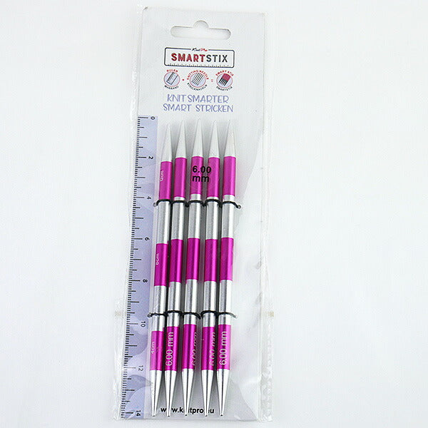 在庫処分 Smart Stix 5本針 14cm 6.00mm ニットプロ 42013【KN】 編み物 棒針