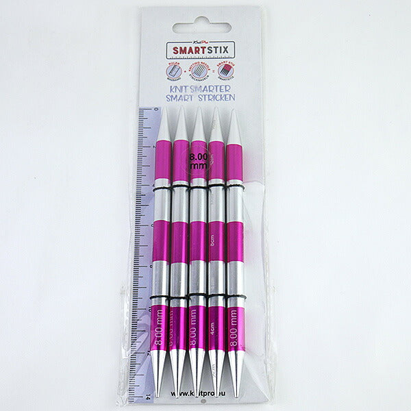 Smart Stix 5本針 14cm 8.00mm ニットプロ 42016【KN】 編み物 棒針