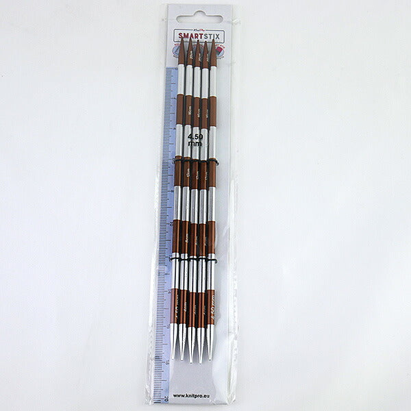 Smart Stix 5本針 20cm 4.50mm ニットプロ 42030【KN】 編み物 棒針