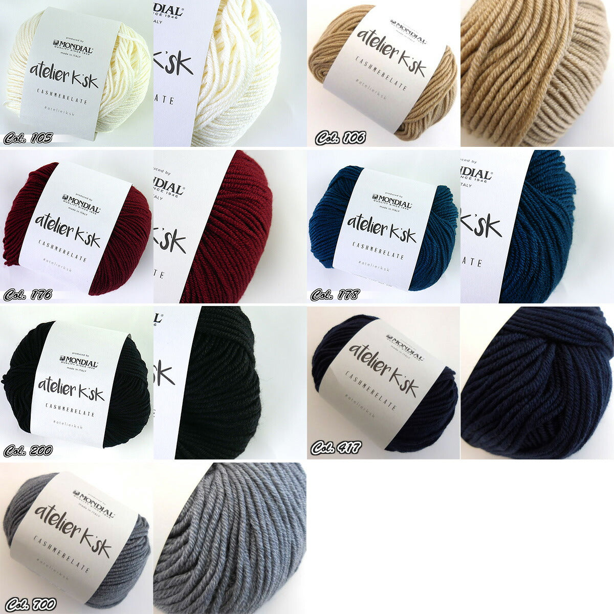 CASHMERELATE カシミヤラテ atelier K'sK 【KN】 並太 岡本啓子