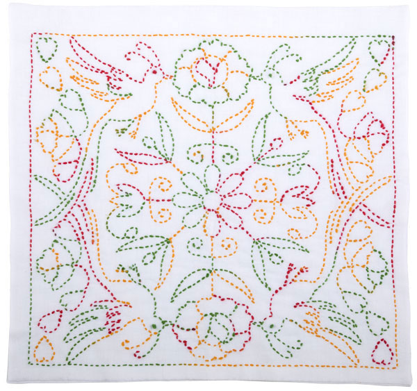 刺し子キット 花ふきん Mexico ケツァール KSW-021 チューリップ 【KY】 Tulip 刺し子 手芸 手づくり