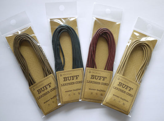 バフレザーコード 2.0mm 2m巻 メルヘンアート 【KY】 Buff leather 丸革 革ひも 牛革 レザーコード 2mm