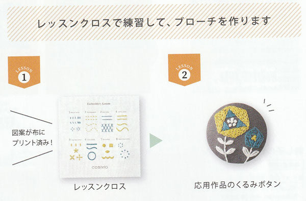 はじめての刺しゅう スターターキット No.92001 フリーステッチ【KN】: ルシアン コスモ na 刺しゅう