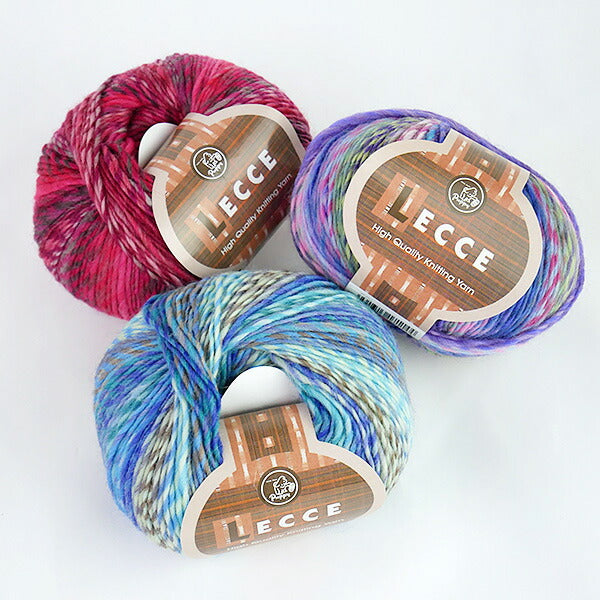 レッチェ パピー 【KY】毛糸 編み物 ウールモヘヤ 合太 段染