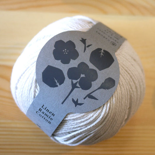 リネンラミーコットン 並太 ダルマ 【KY】  サマーヤーン 春夏 毛糸 編み物 並太 4180