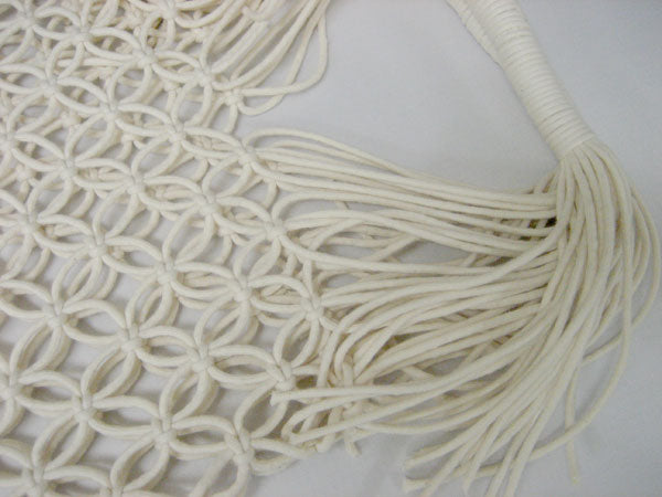 キット マクラメネットバッグ ナチュラル 3464 メルヘンアート 【KY】 マクラメバッグ マクラメ 編み物キット