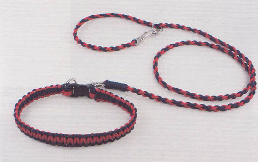 キット アウトドアコードでつくる くびわ&リード 3492 レッド×ネイビー メルヘンアート 【KN】 首輪 リード 手作り
